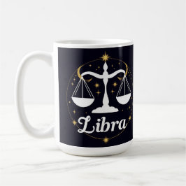 Libra Zodiakteckensymbol med stjärnor och vågar Kaffemugg