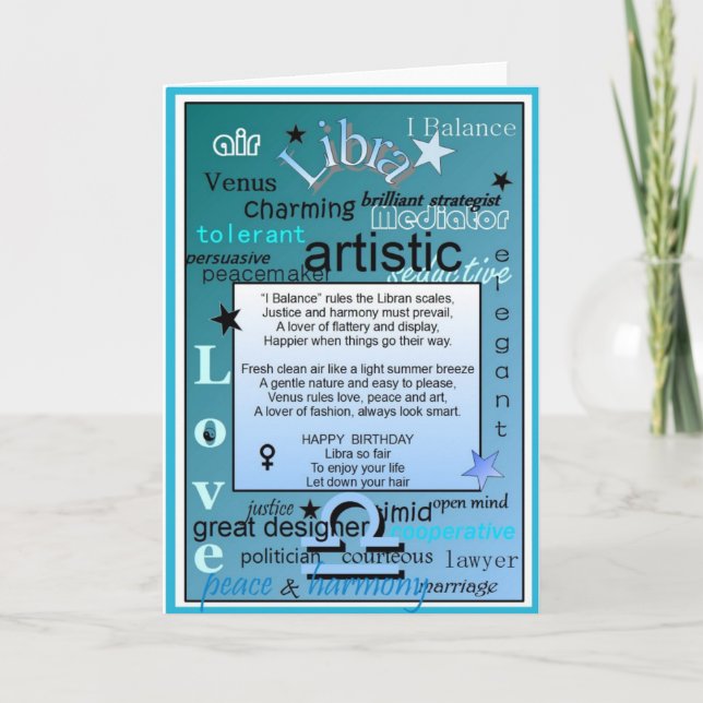 LIBRAFÖDELSEDAG KORT (Framsida)