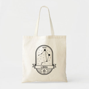 LIBRANSCHEN FÖR KONSTELLATION AV ZODIAC BADGE TYGKASSE