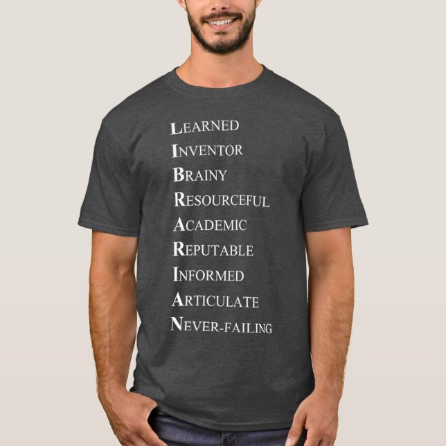 Librarian Acrostic  Adjectives Describing T Shirt (Framsida)