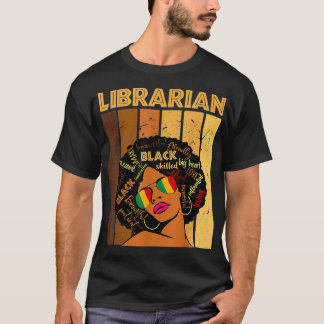 Librarian Afro African American Women Black Histor T Shirt