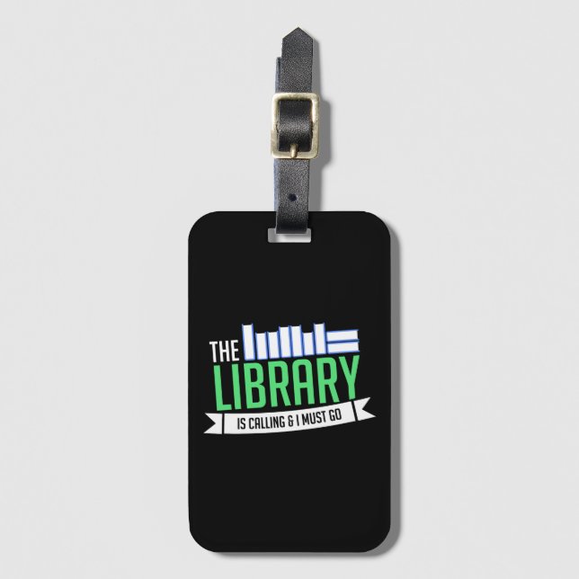 Librarian Bibliotek Bokar Gift Bagagebricka (Framsida vertikal)
