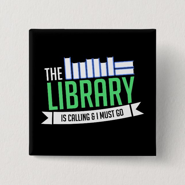 Librarian Bibliotek Bokar Gift Knapp (Framsida)