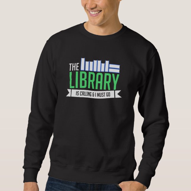 Librarian Bibliotek Bokar Gift Lång Ärmad Tröja (Framsida)