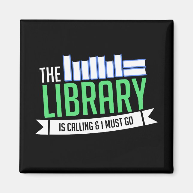 Librarian Bibliotek Bokar Gift Magnet (Framsidan)