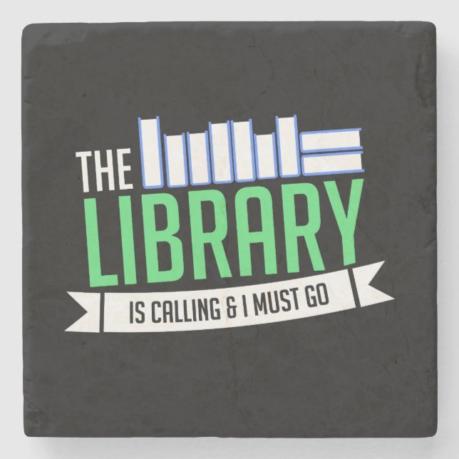 Librarian Bibliotek Bokar Gift Stenunderlägg (Framsidan)