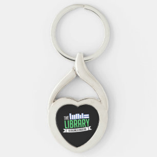 Librarian Bibliotek Bokar Gift Twisted Heart Silverfärgad Nyckelring