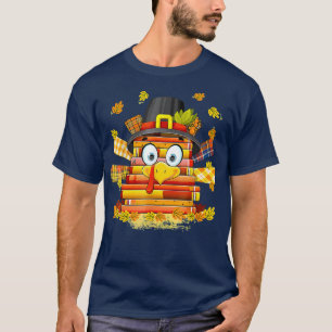 Librarian Bok Älskare Reader Funny Turkey Thanksgi T Shirt