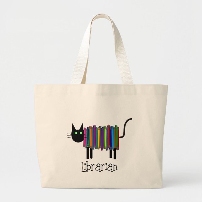 Librarian Bok Cat Jumbo Tygkasse (Framsidan)