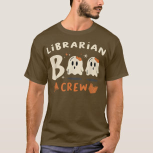 Librarian Boo Crew Bookworm Boys Girls Halloween C T Shirt