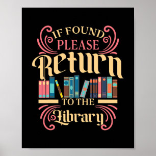 Librarian Bookworm Bok Älskare Bibliotek Poster