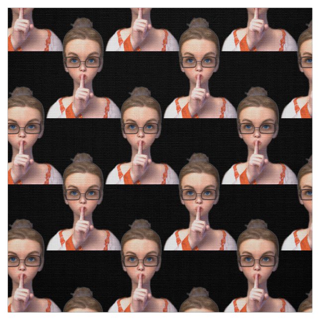 Librarian Fabric Cute Mönster för Quilting & Craft Tyg (Provkarta)