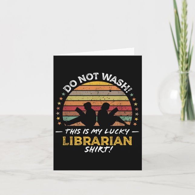 Librarian Funny Bibliotek Quote Graphic Kort (Framsida)