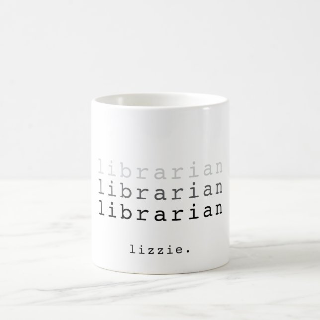Librarian Gift Anpassningsbar Coffee Kaffemugg (Center)