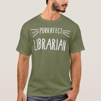 Librarian Gift Cute Perfekt Librarian Cat Lover T Shirt