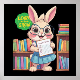 🐰📚 Librarian-in-Training Star – Rabbit Edition Poster