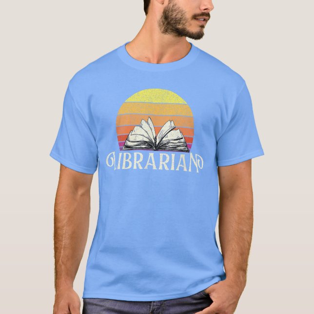 Librarian Retro School Library Cataloger Book Coll T Shirt (Framsida)