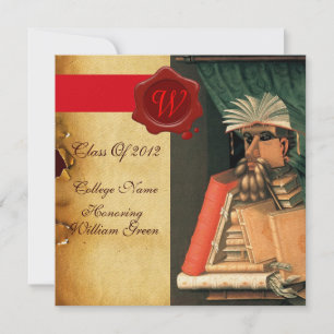 LIBRARIAN STUDENTEN PARCHMENT VAX SEAL MONOGRAM INBJUDNINGAR