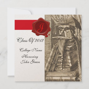 LIBRARIAN STUDENTEN PARCHMENT VAX SEAL MONOGRAM INBJUDNINGAR