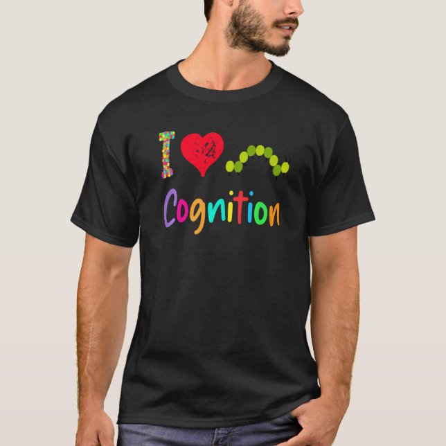 Librarian Teacher I Love Cognition Hungry Caterpil T Shirt (Framsida)