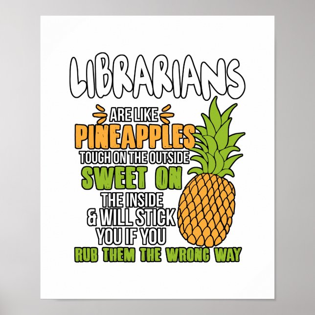 Librarianer är som ananas. poster (Framsidan)
