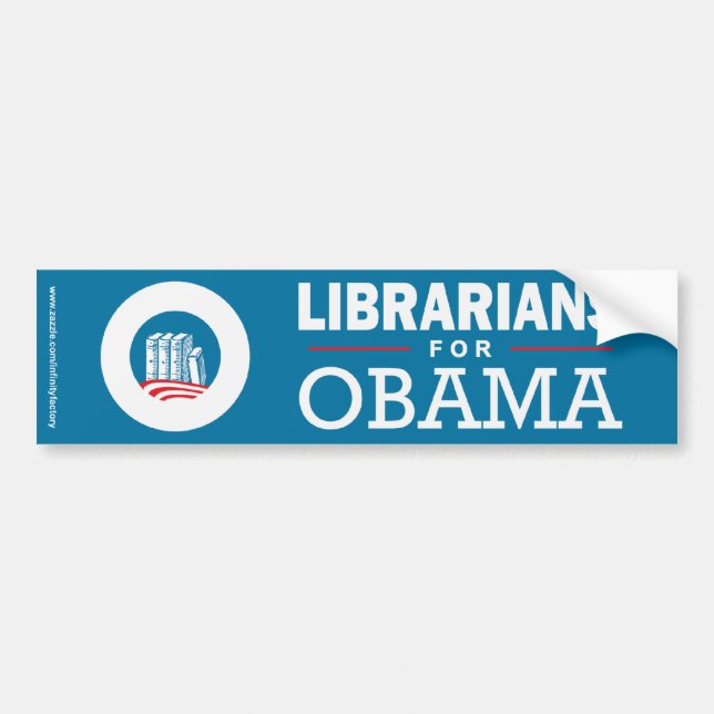 Librarianer för Obama Bildekal (Framsidan)