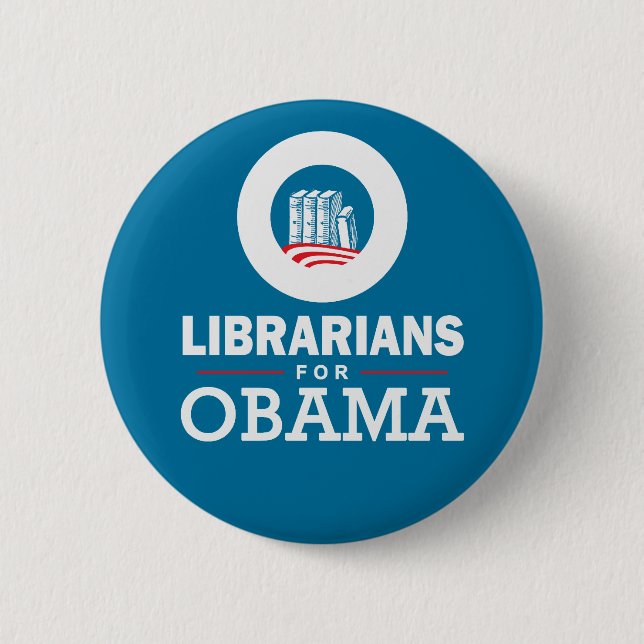 Librarianer för Obama Knapp (Framsida)