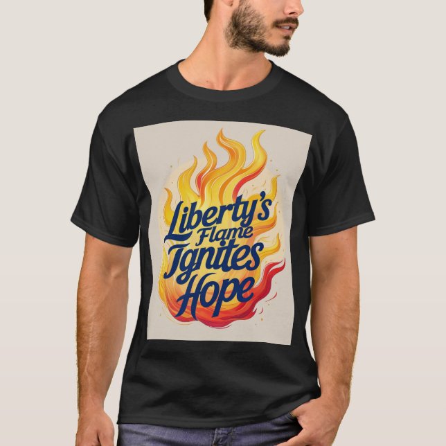 Librartys låga väcker hopp t shirt (Framsida)