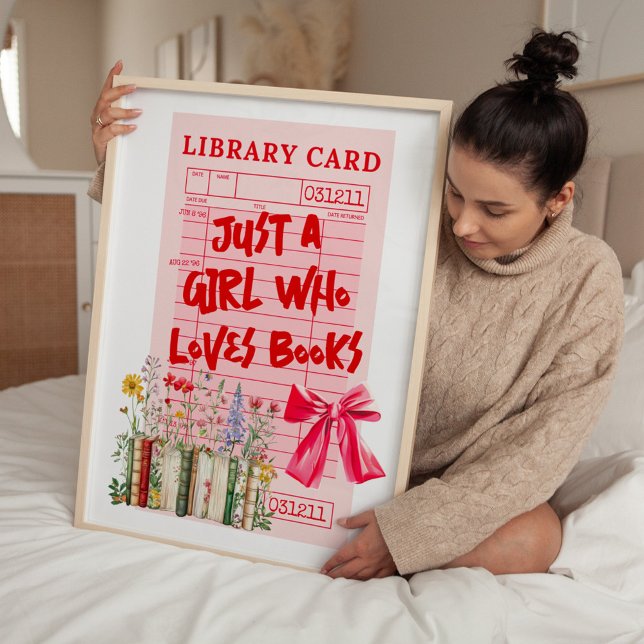 Library Card Hot Girls Read Books Fototryck (Skapare uppladdad)