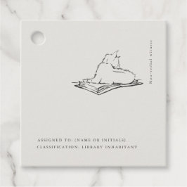 Library Cat- Naturalist Menagerie Archive  Gåvor Etiketter