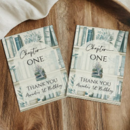 Library Chapter ONE Blue Boy Book 1st Birthday Tack Kort