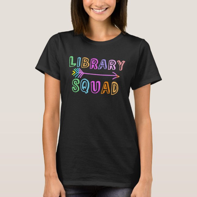 LIBRARY SQUAD Barn Lärare Tillbaka Till Skolan Bib T Shirt (Framsida)