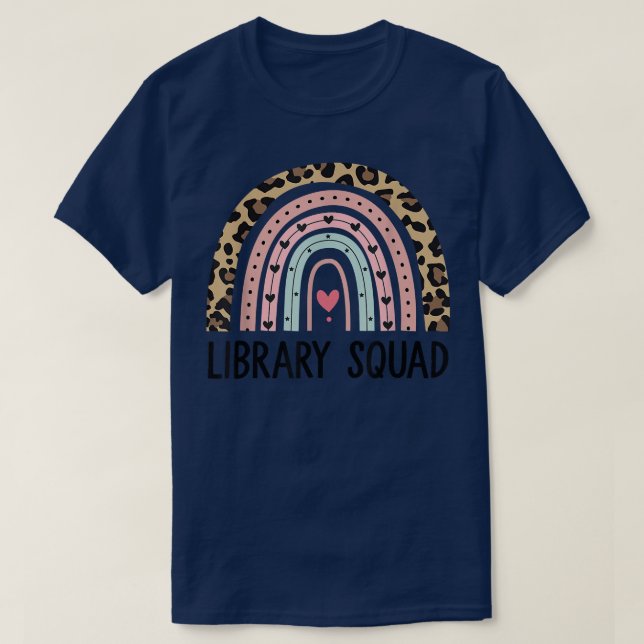 Library Squad Librarian Reading Teacher Student Bo T Shirt (Design framsida)