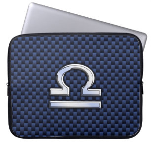LibraZodiac undertecknar på stil för marinkolfib Laptop Sleeve