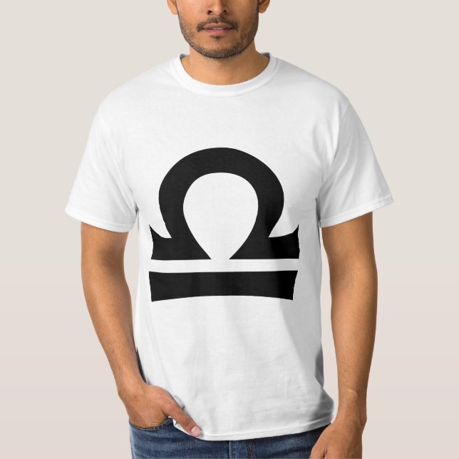 LibraZodiachoroskopet undertecknar T-shirt (Framsida)