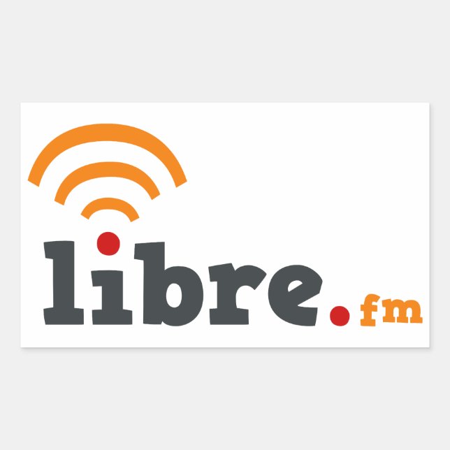 libre.fm Sticker Rektangulärt Klistermärke (Framsida)