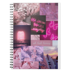 Libreta aesthetic collage rosa anteckningsbok