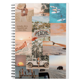 Libreta aesthetic summer vibes collage anteckningsbok
