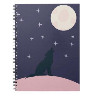 libreta con diseño lobo anteckningsbok