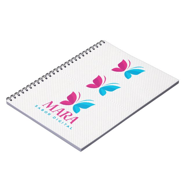 Libreta con Espiral “Mara” – Diseño Digital Modern Anteckningsbok (Vänstra Sidan)