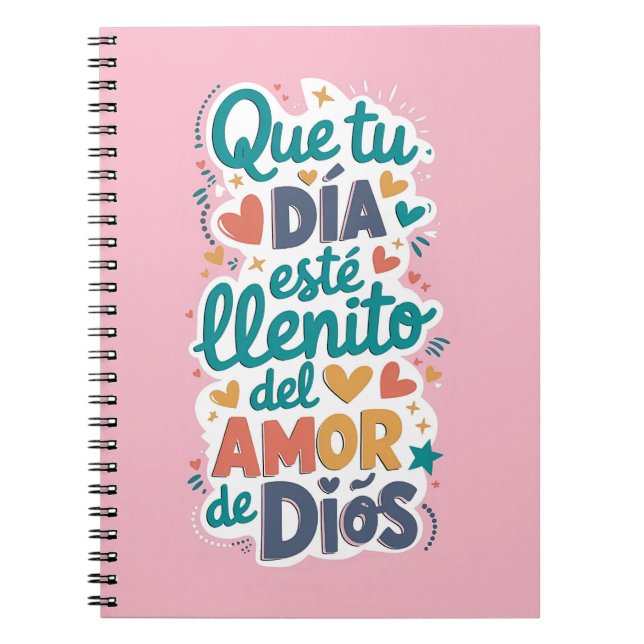 Libreta con espiral rosada mensaje lindo anteckningsbok (Framsidan)