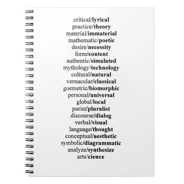 Libreta conceptos apuestos anteckningsbok (Framsidan)