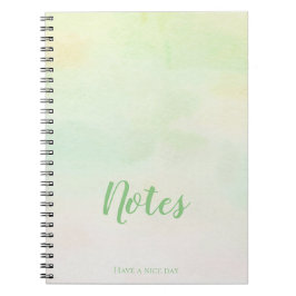 Libreta de espiral acuarela tonos suaves anteckningsbok