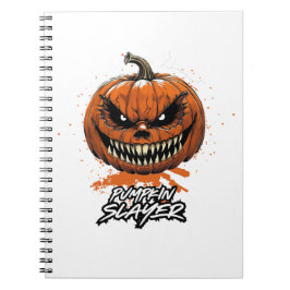 Libreta de Espiral de Halloween Pumpkin Slayer Anteckningsbok