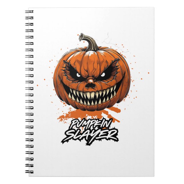 Libreta de Espiral de Halloween Pumpkin Slayer Anteckningsbok (Framsidan)