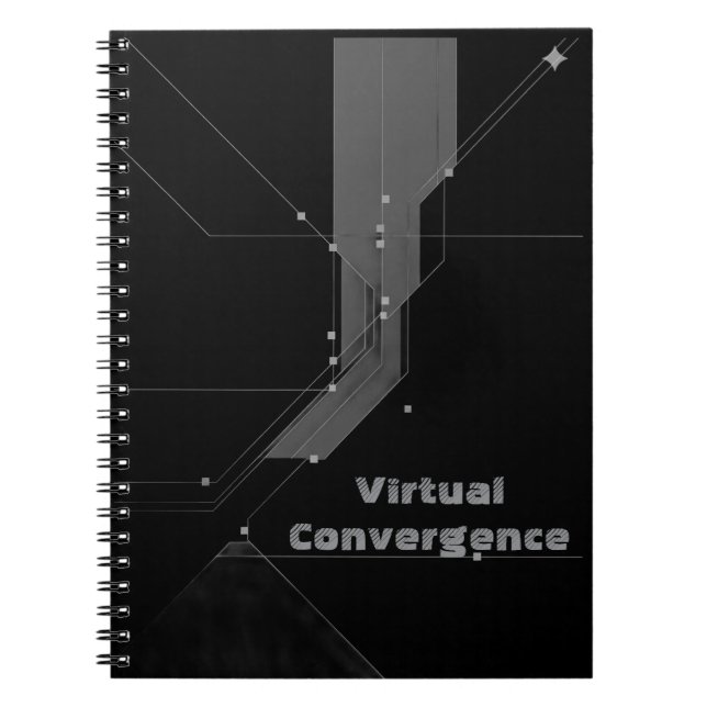 Libreta Espiral 'Glitch Controlado' - Arte Abstrac Anteckningsbok (Framsidan)