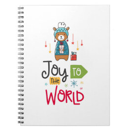 Libreta navideña Joy to the World Anteckningsbok
