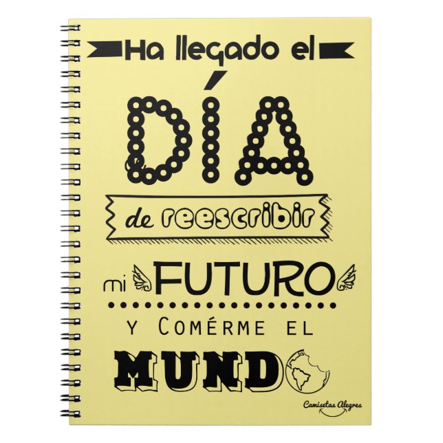 Libreta reescribir mi futuro personalizable anteckningsbok (Framsidan)