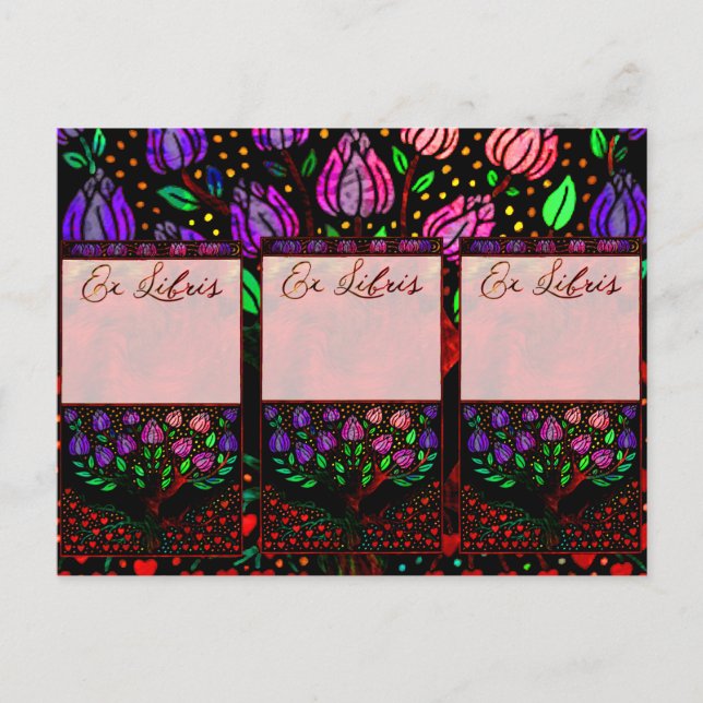 Libris Roots Bookplate-vykort Vykort (Framsida)