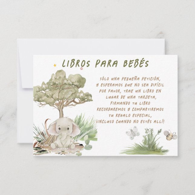 Libros para Bebés Baby Shower Card Tack Kort (Framsida)